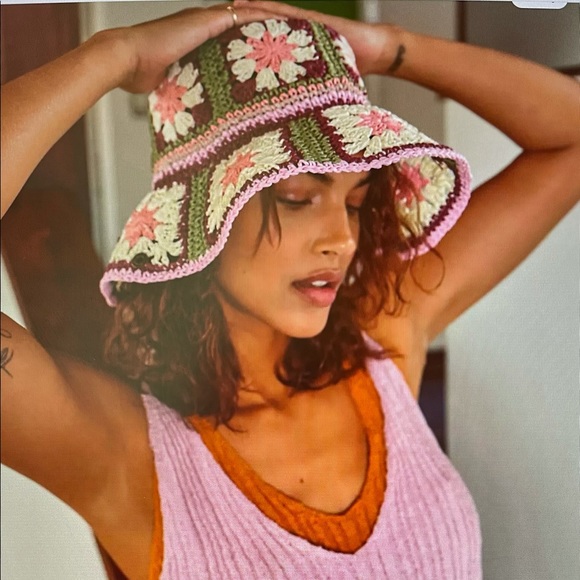 Free People Crochet Bucket Hat In Color 